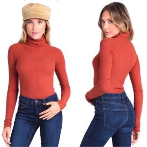 Free People Intimately All You Want Bodysuit in Rosey Brick